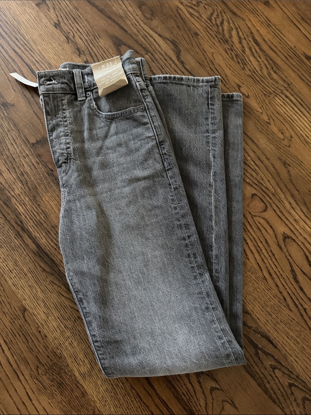 Madewell Men's Grey Straight-Leg Jeans